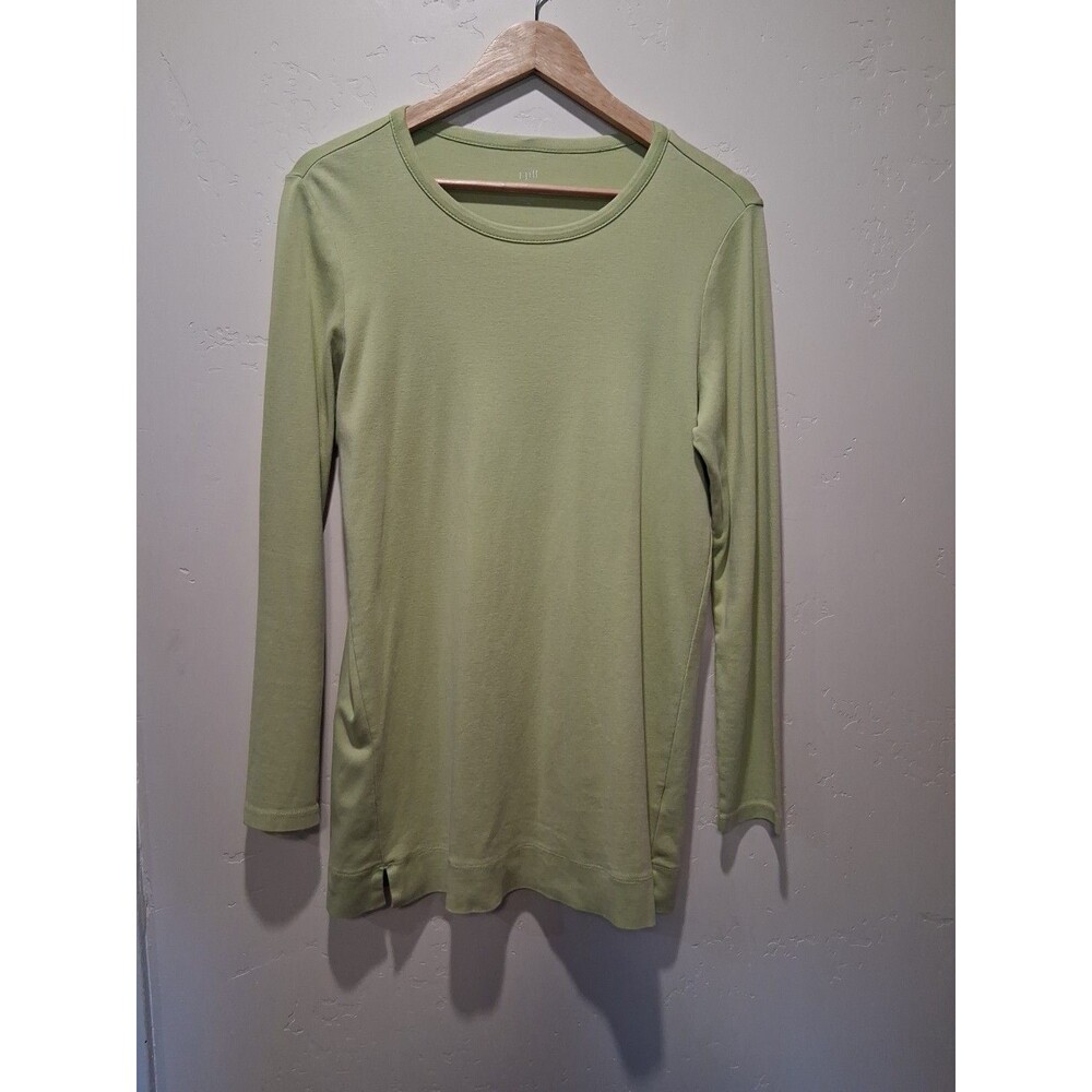 J.Jill Women's Size M Perfect Pima Forward Seam Top Tunic Pullover Knit Boho